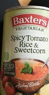 Spicy Tomato Rice and Sweetcorn Soup