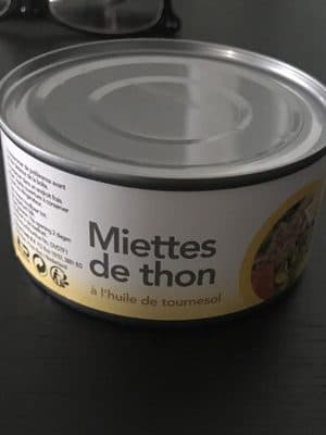 Miettes de thon l'huile de tournesole
