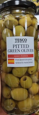 Tesco Pitted green olives