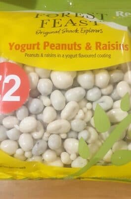 Yogurt Peanuts and Raisins