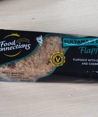 Sultana and cherry flapjack