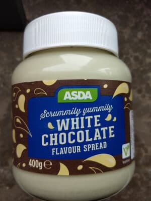 White chocolate flavor spread