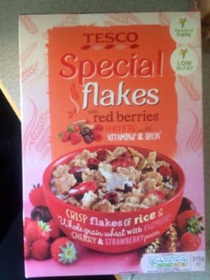 Special flakes with red berries