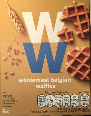 Wholemeal belgian waffles