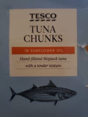 tuna chunks in sunflower oil
