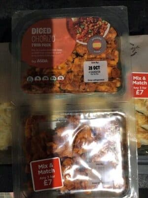 Asda Simply Cook diced Spanish Chorizo
