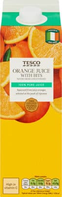 Orange Juice With Bits Not From Concentrate