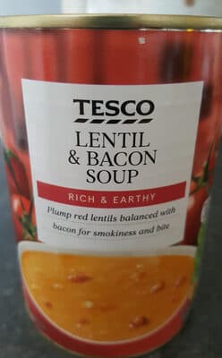Tesco lentil & bacon soup