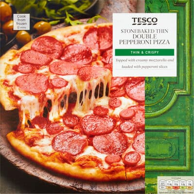 Stonebaked Thin Double Pepperoni Pizza