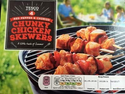 Red Pepper & Chorizo Chunky Chicken Skewers