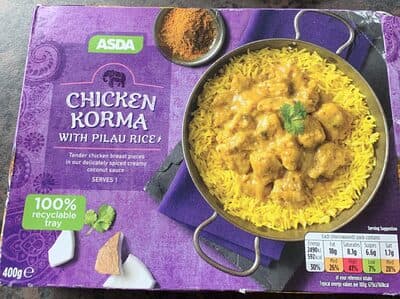 Chicken Korma with pilau rice
