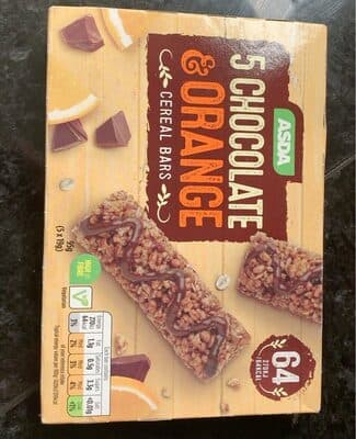 Chocolate and orange cereal bars