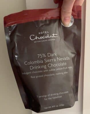 75% Dark Colombia Sierra Nevads Drinking Chocolate