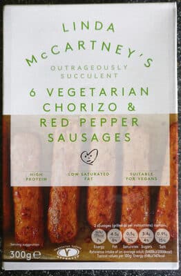 Linda McCartney Vegetarian Chorizo & Red Pepper Sausages