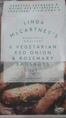 Vegetarian Red Onion and Rosemary Sausages