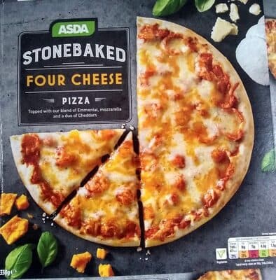 Stonebaked four cheese pizza