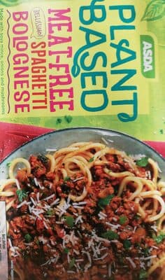 Plant based meat free spaghetti bolognese