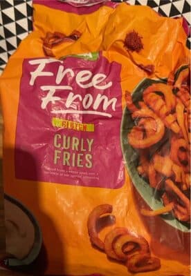 Free from gluten curly fries
