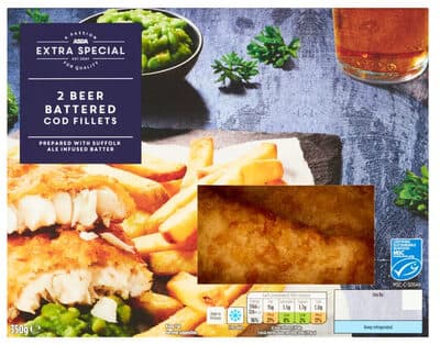 Asda Extra Special Beer Battered Cod Fillets