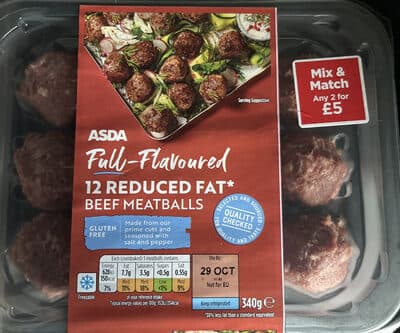 Full Flavoured Reduced Fat Beef Meatballs