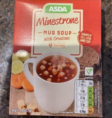Asda Minestrone mug soup