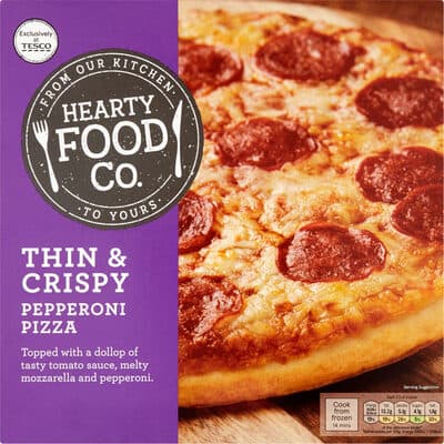 Hearty Food Thin Pepperoni Pizza