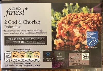 Cod And Chorizo Fishcakes