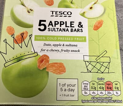 Apple and sultana bars