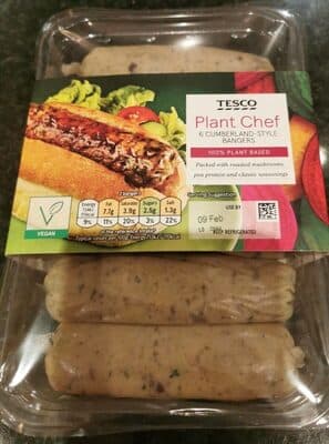 Plant chef Cumberland style bangers