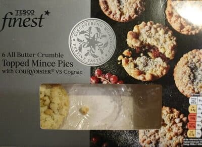 All butter crumble topped mince pies
