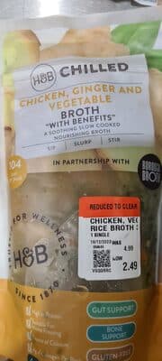 Chicken, ginger and vegetable broth