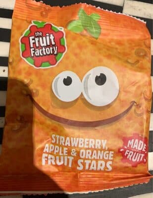 Strawberry, apple and orange fruit stars
