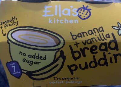 banana + vanilla bread pudding