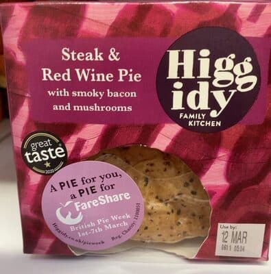 Steak & Red wine pie