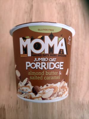 Jumbo oat porridge almond butter & salted caramel