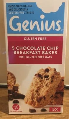 Genius Gluten Free Breakfast Bakes, Chocolate Chip & Oat