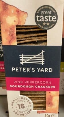 Pink Peppercorn Sourdough Crackers