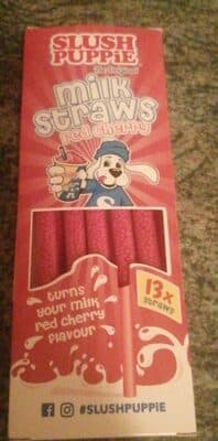 Milk straws red cherry
