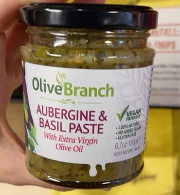 Aubergine & Basil Paste with Extra Virgin Olive Oil