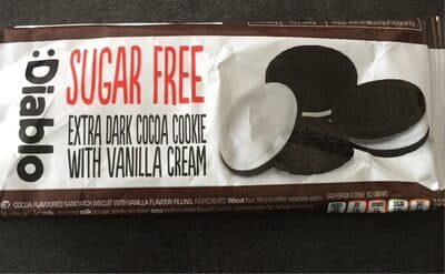 Diablo Sugar Free Extra Dark Cocoa Cookie With Van. ..