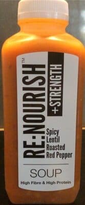 Re:Nourish Spicy Lentil Roasted Red Pepper Soup