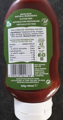 Ballymaloe Country Relish Top Down