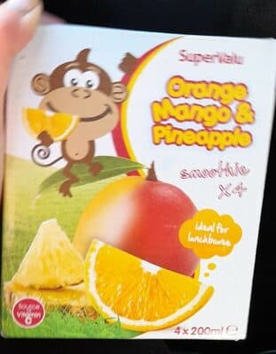Orange Mango & Pineapple Smoothies