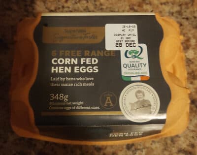 Free Range Corn-Fed Hen Eggs