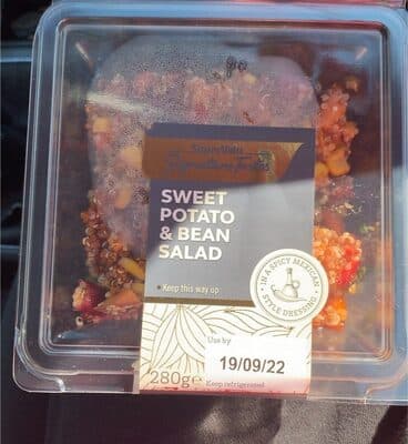 Sweet potato & bean salad