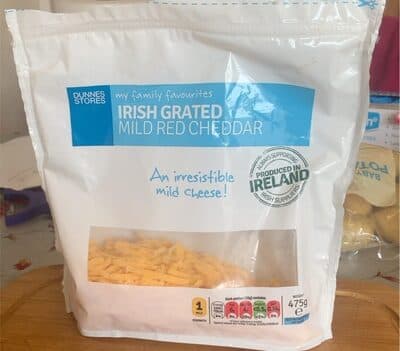Itish grated lid cheddar cheese