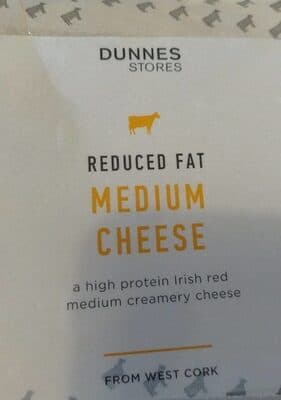 Reduced fat medium cheese