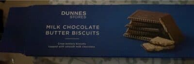 Milk chocolate butter biscuits