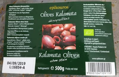 Olives Kalamata dnoyautes