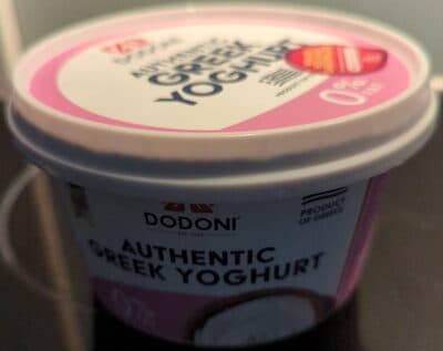 Authentic Greek Yoghurt 0% Vet